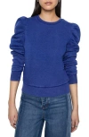 Rebecca Minkoff Janine Puff Sleeve Sweatshirt In Blue