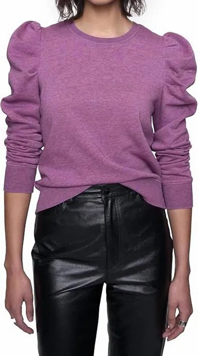 Rebecca Minkoff Janine Ruffled Sweatshirt In Mulberry In Purple