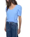 Rebecca Minkoff Janine Short Sleeve Sweatshirts In Azure