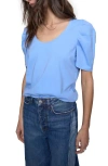 Rebecca Minkoff Janine Short Sleeve Sweatshirts In Azure