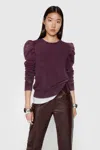 Rebecca Minkoff Janine Puff Shoulder Sweatshirt In Lacquer