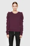 Rebecca Minkoff Jade Sculpted Sweatshirt In Garnet