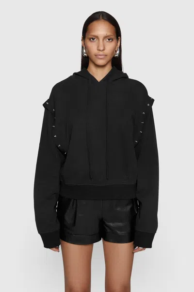 Rebecca Minkoff Jessie Stud Hoodie In Black