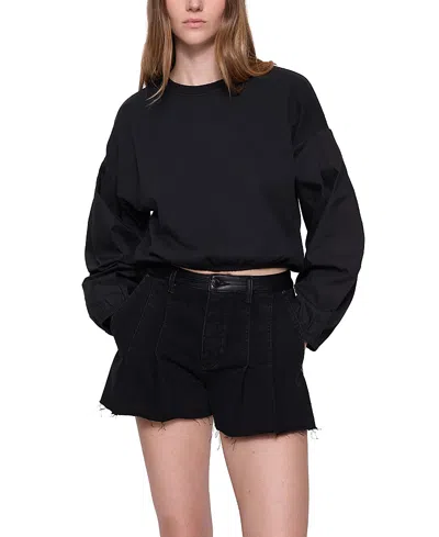 REBECCA MINKOFF JULIA COMBO LONG SLEEVE TOP