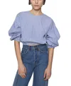Rebecca Minkoff Julia Stripe Balloon Sleeve Cotton Top