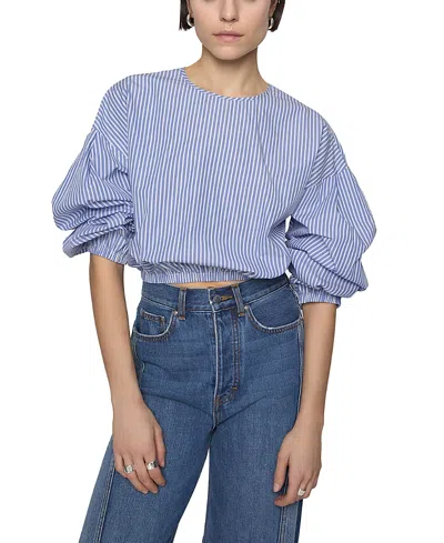 REBECCA MINKOFF JULIA STRIPE LONG SLEEVE TOP