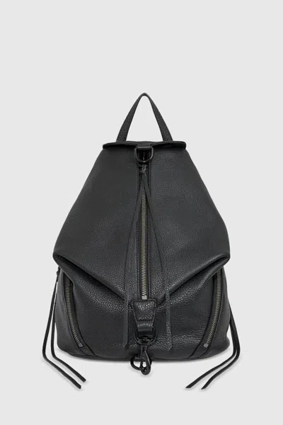Rebecca Minkoff Julian Backpack Bag In Black/black Shellac