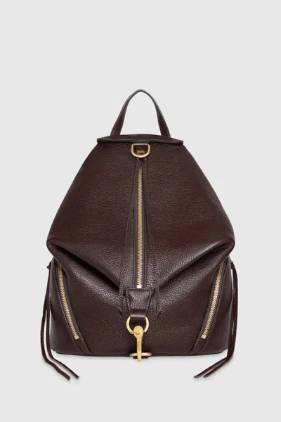 Rebecca Minkoff Julian Backpack Bag In Cigaro/antique Brass