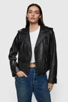 Rebecca Minkoff Julian Moto Jacket In Black/black
