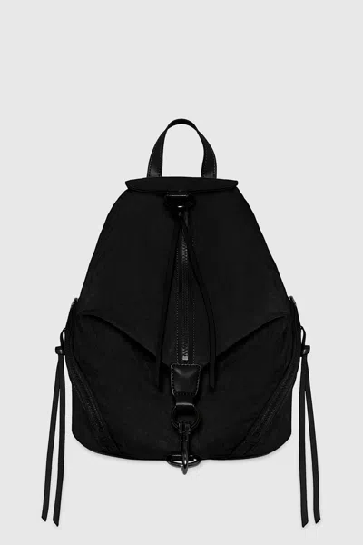 Rebecca Minkoff Julian Washed Nylon Backpack Bag In Black