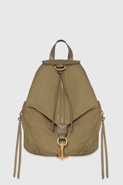 Rebecca Minkoff Julian Washed Nylon Backpack Bag In Brown