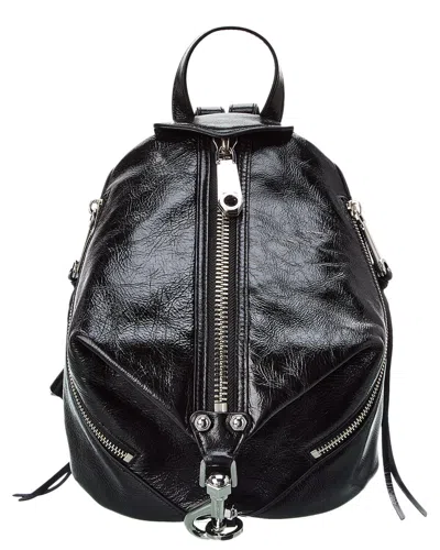 Rebecca Minkoff Julian Zipped Medium Leather Backpack In Black