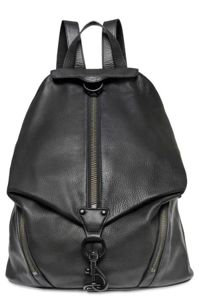 Rebecca Minkoff Julian Jumbo Leather Backpack In Black