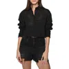 Rebecca Minkoff Juna Crop Cotton Eyelet Button-up Shirt
