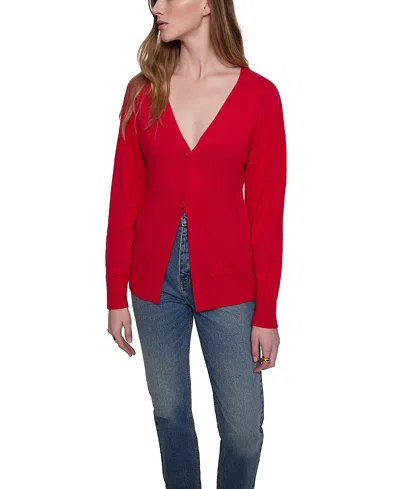 Rebecca Minkoff Kate Waisted Cardigan In Flame