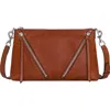 Rebecca Minkoff Kit Leather Crossbody Bag In Brown