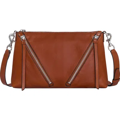 Rebecca Minkoff Kit Leather Crossbody Bag In Brown