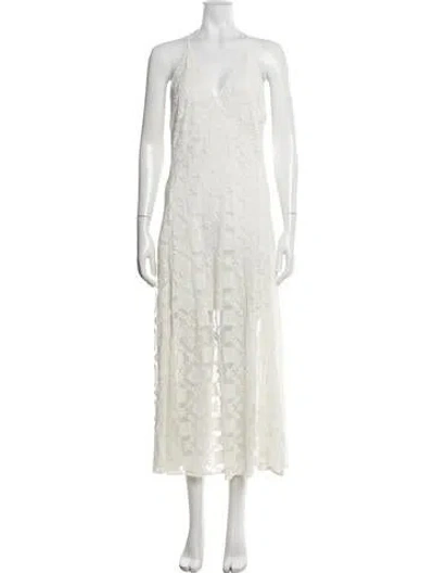 Pre-owned Rebecca Minkoff Lace Pattern Midi Length Dress In Neutrals