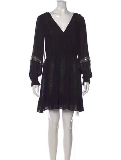 Pre-owned Rebecca Minkoff Lace Pattern Mini Dress In Black