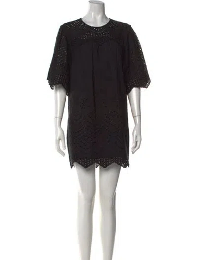 Pre-owned Rebecca Minkoff Lace Pattern Mini Dress W/ Tags In Black