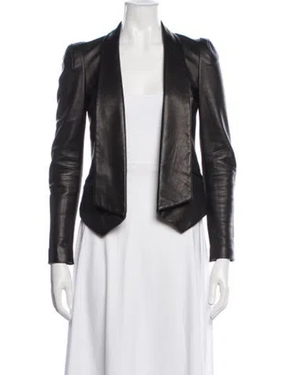 Pre-owned Rebecca Minkoff Lambskin Jacket In Black