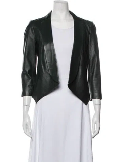 Pre-owned Rebecca Minkoff Lambskin Jacket In Green