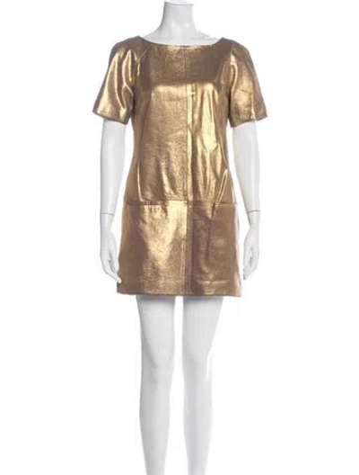 Pre-owned Rebecca Minkoff Lambskin Mini Dress In Multi