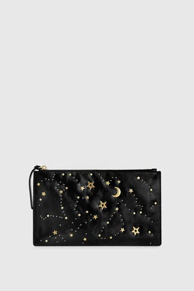 Rebecca Minkoff Large Celestial Studded Pouch In Black