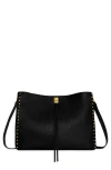 Rebecca Minkoff Darren Medium Leather Shoulder Bag In Black