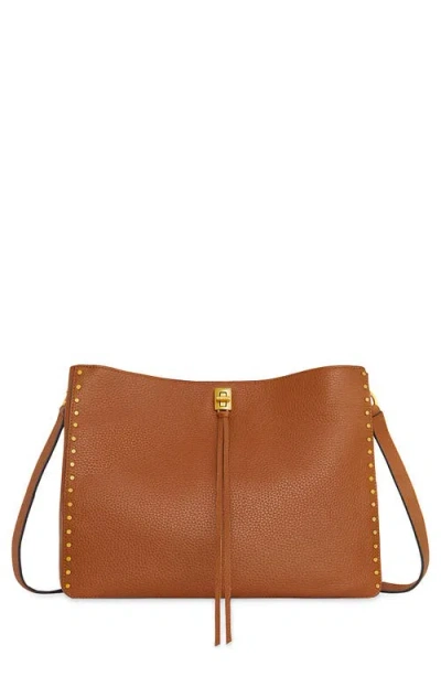 Rebecca Minkoff Darren Medium Leather Shoulder Bag In Caramello