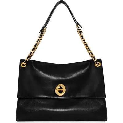 Rebecca Minkoff Large G Convertible Leather Shoulder Bag In Black