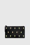 REBECCA MINKOFF LARGE HEART STUDDED POUCH