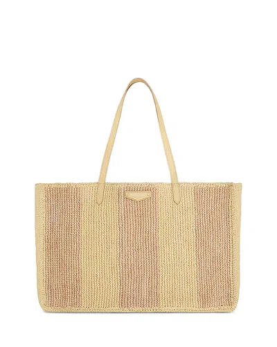 Rebecca Minkoff Large Raffia Tote In Brown