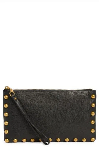 Rebecca Minkoff Large Studded Leather Pouch In Black
