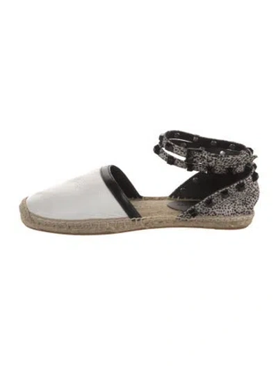 Pre-owned Rebecca Minkoff Leather Animal Print Pumps In Black/white