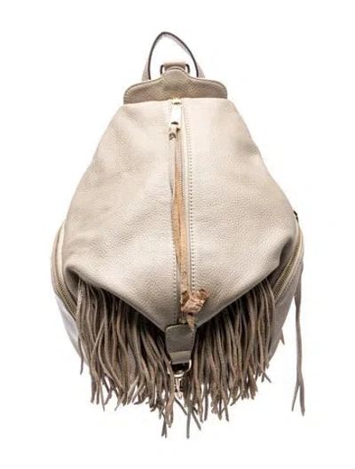 Pre-owned Rebecca Minkoff Leather Backpack In Gray