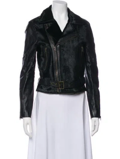 Pre-owned Rebecca Minkoff Leather Biker Jacket In Black
