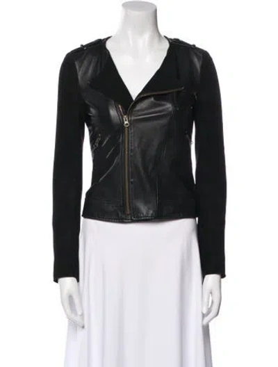Pre-owned Rebecca Minkoff Leather Biker Jacket In Black