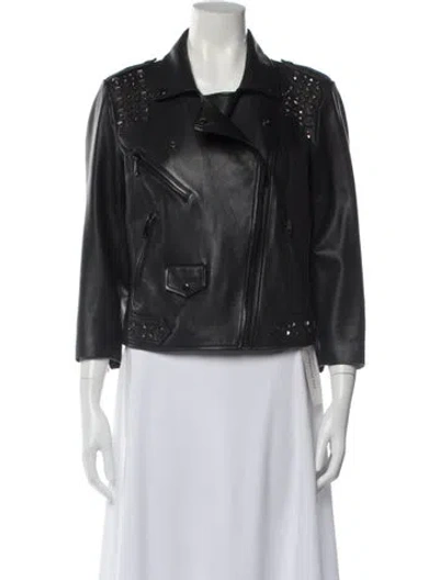 Pre-owned Rebecca Minkoff Leather Biker Jacket In Black