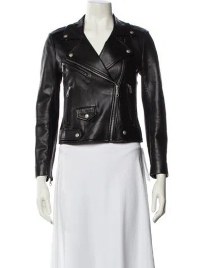 Pre-owned Rebecca Minkoff Leather Biker Jacket In Black