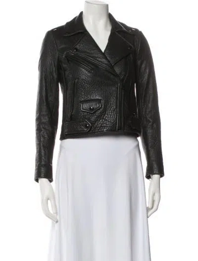 Pre-owned Rebecca Minkoff Leather Biker Jacket In Black