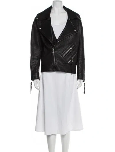 Pre-owned Rebecca Minkoff Leather Biker Jacket In Black