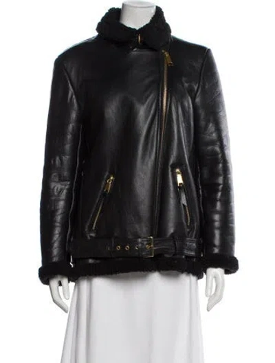 Pre-owned Rebecca Minkoff Leather Biker Jacket In Black