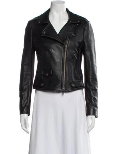 Pre-owned Rebecca Minkoff Leather Biker Jacket In Black