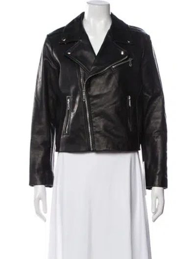 Pre-owned Rebecca Minkoff Leather Biker Jacket In Black