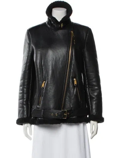 Pre-owned Rebecca Minkoff Leather Biker Jacket In Black