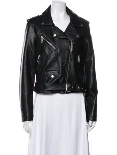 Pre-owned Rebecca Minkoff Leather Biker Jacket In Black