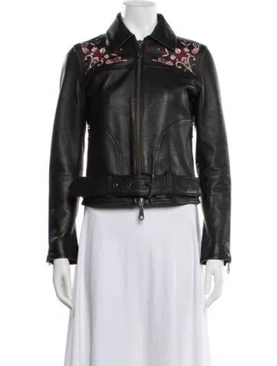 Pre-owned Rebecca Minkoff Leather Biker Jacket In Black