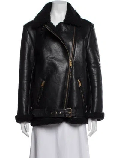 Pre-owned Rebecca Minkoff Leather Biker Jacket In Black