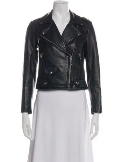 Pre-owned Rebecca Minkoff Leather Biker Jacket In Black